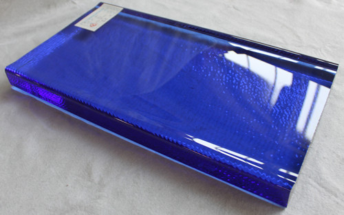 light blue glass slab