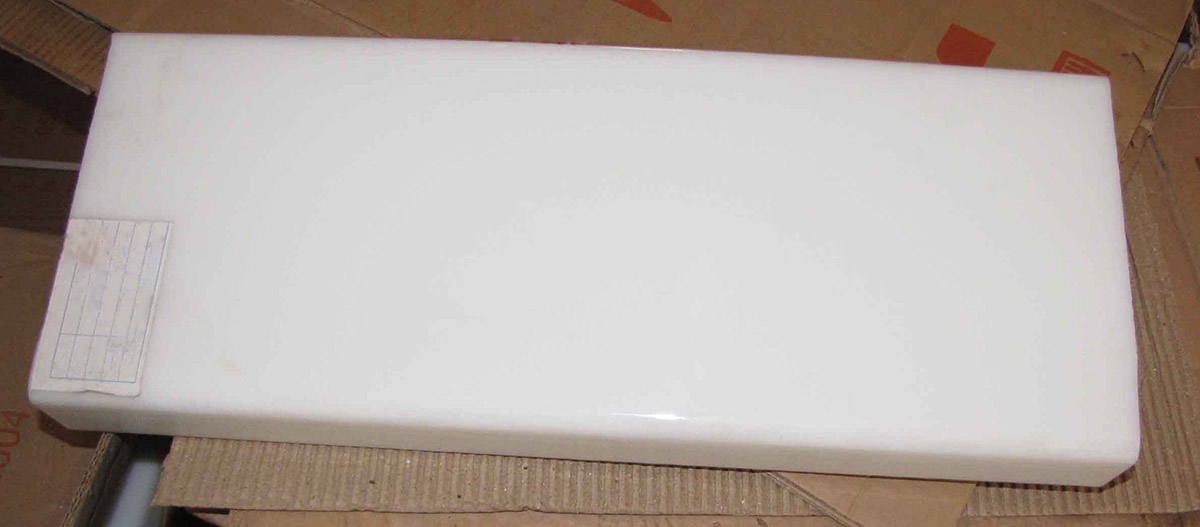 white opaque glass slab